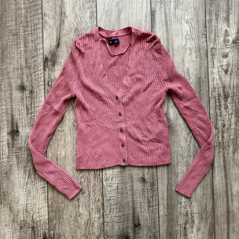 Rose pink fitted cardigan - GAP